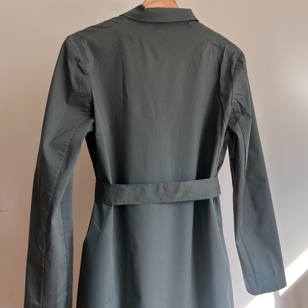 Cos Tailored Trench Coat Olive Green View 4